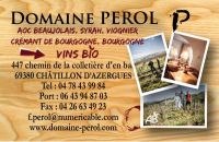 DOMAINE PEROL Carte de visite